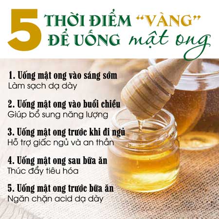 thời điểm tót uống mật ong 